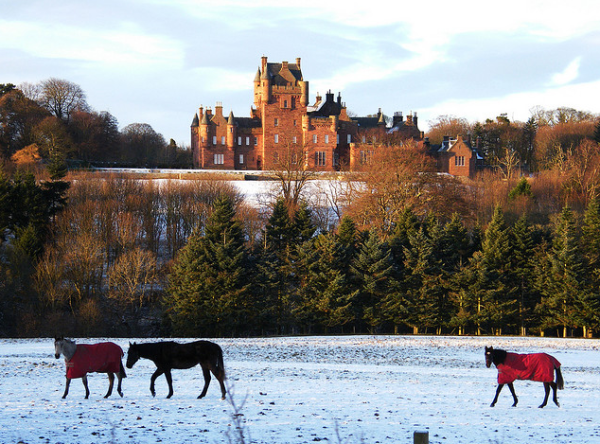 Ayton Castle in the winter